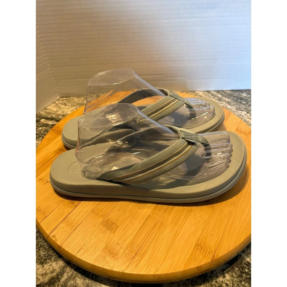 Chaco Chillos Flip Sandals Womens Light Blue Grey LUVSEAT Arch Support Thong